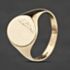 Pre-Owned 9ct Yellow Gold Oval Signet Ring 41342536