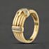 Pre-Owned 9ct Yellow Gold 0.05ct Diamond Buckle Ring 41342546