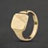 Pre-Owned 9ct Yellow Gold Cushion Signet Ring 41342548