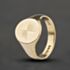 Pre-Owned 9ct Yellow Gold Oval Diamond Cut Signet Ring 41342561