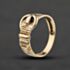 Pre-Owned 9ct Yellow Gold Bark Design Buckle Ring 41342568