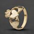 Pre-Owned 9ct Yellow Gold Open Work Claddagh Ring 41342572