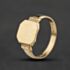 Pre-Owned 9ct Yellow Gold Octagon Signet Ring 41342582