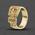 Pre-Owned 9ct Yellow Gold Patterned Buckle Ring 41342586
