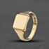 Pre-Owned 9ct Yellow Gold Plain Square Signet Ring 41342594
