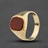 Pre-Owned 9ct Yellow Gold Carnelian Oblong Signet Ring 41342599