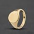 Pre-Owned 9ct Yellow Gold Heavy Plain Oval Signet Ring 41342606