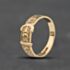 Pre-Owned 9ct Yellow Gold Flowers Pattern Buckle Ring 41342615