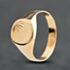 Pre-Owned 9ct Yellow Gold Cushion Sunray Pattern Signet Ring 41342629