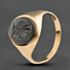 Pre-Owned 9ct Yellow Gold Hematite Oval Signet Ring 41342632
