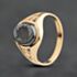 Pre-Owned 9ct Yellow Gold Hematite Oval With Open Work Shoulders Signet Ring 41342633