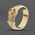 Pre-Owned 9ct Yellow Gold Cubic Zirconia Engraved Buckle Ring 41342639