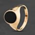 Pre-Owned 9ct Yellow Gold Onyx Oval Signet Ring 41342656