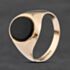 Pre-Owned 9ct Yellow Gold Onyx Oval Signet Ring 41342676