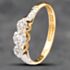 Pre-Owned Yellow Gold Single Cut Diamond Three Stone Ring 41381788