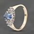 Pre-Owned 9ct Yellow Gold Sapphire & Diamond Multi-Row Dress Ring 41382684
