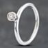 Pre-Owned 9ct White Gold 0.10ct Brilliant Cut Diamond Rubover Solitaire Ring 41383112