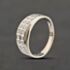 Pre-Owned 9ct White Gold 0.10ct Brilliant Cut Diamond Two Row Ring 41383120
