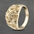 Pre-Owned 9ct Yellow Gold 0.06ct Diamond Dome Open Work Dress Ring 41383193