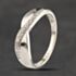 Pre-Owned 9ct White Gold 0.05ct Diamond Crossover Ring 41383248