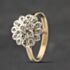 Pre-Owned 9ct Yellow Gold 0.10ct Diamond Flower Cluster Ring 41383329