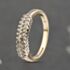 Pre-Owned 9ct Yellow Gold 0.20ct Diamond Two Row Ring 41383430