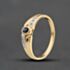 Pre-Owned 18ct Two Colour Gold Sapphire & 0.06ct Diamond Oval Dress Ring 41383589
