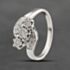 Pre-Owned 9ct White Gold 0.15ct Brilliant Cut Diamond Twist Three Stone Ring 41383648