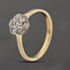 Pre-Owned Yellow Gold 0.15ct Brilliant Cut Diamond Daisy Cluster Ring 41383751