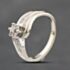 Pre-Owned 9ct White Gold 0.08ct Diamond Shoulder Set Solitaire Ring 41383835