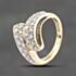 Pre-Owned 9ct Yellow Gold 0.50ct Brilliant Cut Diamond Pave Style Crossover Ring 41383853