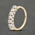Pre-Owned 9ct Yellow Gold 0.14ct Brilliant Cut Diamond Half Eternity Ring 41383973