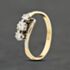 Pre-Owned Vintage Yellow Gold Brilliant Cut Diamond Twist Three Stone Ring 41383995