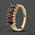 Pre-Owned 9ct Yellow Gold Garnet & 0.01ct Diamond Dress Ring 41384005