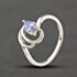 Pre-Owned 9ct White Gold 0.76ct Tanzanite & 0.05ct Diamond Pear Shaped Dress Ring 41384020