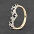 Pre-Owned 9ct Yellow Gold Sapphire & 0.04ct Diamond Wishbone Ring 41384060