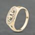 Pre-Owned 9ct Yellow Gold 0.01ct Diamond Oval Mum Signet Ring 41384109