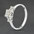 Pre-Owned 9ct White Gold Diamond Shoulder Set Dress Ring 41384145
