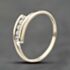Pre-Owned 9ct White Gold Diamond Tenstion Set Crossover Five Stone Ring 41384200