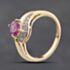 Pre-Owned 9ct Yellow Gold Tourmaline & Diamond Dress Ring 41384284