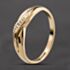 Pre-Owned 9ct Yellow Gold 0.05ct Diamond Crossover Dress Ring 41384307