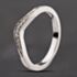 Pre-Owned 9ct White Gold 0.04ct Brilliant Cut Diamond Wave Shaped Ring 41384317