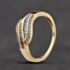 Pre-Owned 9ct Yellow Gold Colour Treated Diamond & 0.34ct White Diamond Four Row Dress Ring 41384354