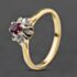 Pre-Owned 18ct Yellow Gold Ruby & 0.06ct Diamond Cluster Ring 41384390
