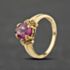 Pre-Owned 9ct Yellow Gold Tourmaline & 0.02ct Diamond Dress Ring 41384421