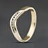 Pre-Owned 9ct Yellow Gold Diamond Channel Set Wishbone Ring 41384459