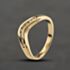 Pre-Owned 9ct Yellow Gold 0.09ct Diamond Wishbone Ring 41384478