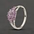 Pre-Owned 9ct White Gold Topaz & 0.04ct Diamond Flower Cluster Ring 41384525