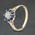 Pre-Owned 9ct Yellow Gold Sapphire & 0.02ct Diamond Cluster Ring 41384527
