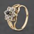 Pre-Owned 9ct Yellow Gold Sapphire & Diamond Flower Cluster Ring 41384560